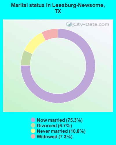 Marital status in Leesburg-Newsome, TX