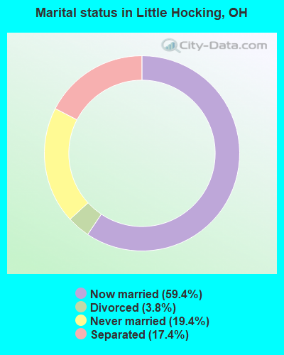 Marital status in Little Hocking, OH