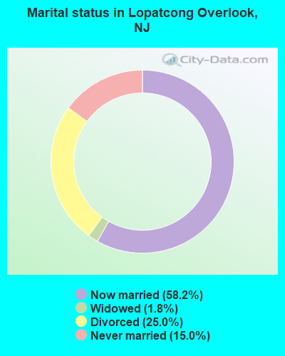 Marital status in Lopatcong Overlook, NJ