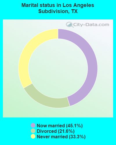Marital status in Los Angeles Subdivision, TX