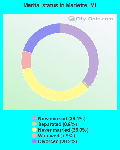 Marital status in Marlette, MI