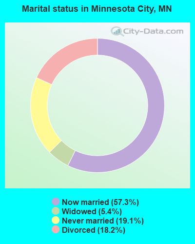 Marital status in Minnesota City, MN