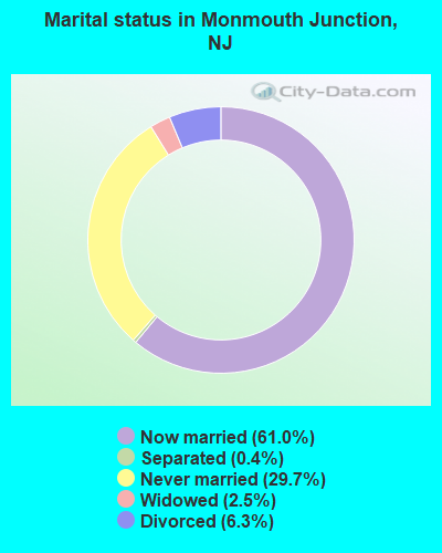 Marital status in Monmouth Junction, NJ