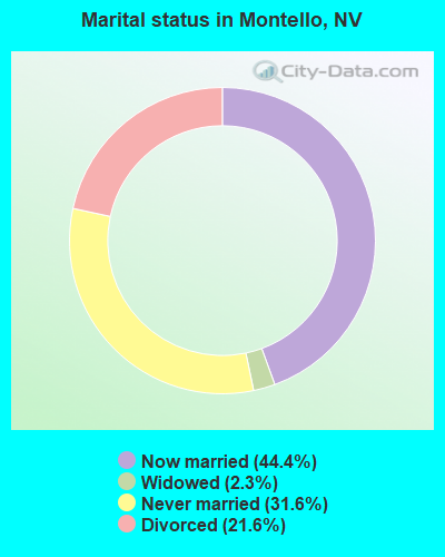 Marital status in Montello, NV