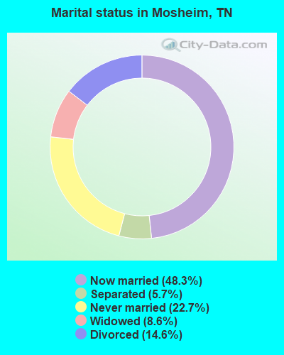 Marital status in Mosheim, TN