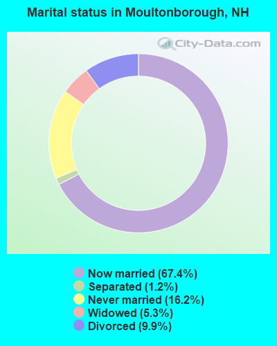 Marital status in Moultonborough, NH