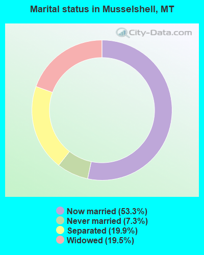Marital status in Musselshell, MT