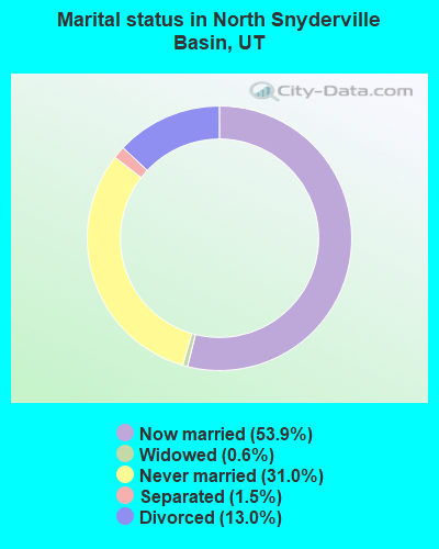 Marital status in North Snyderville Basin, UT