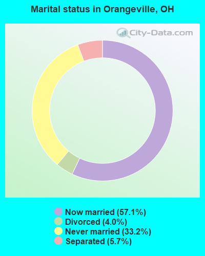 Marital status in Orangeville, OH