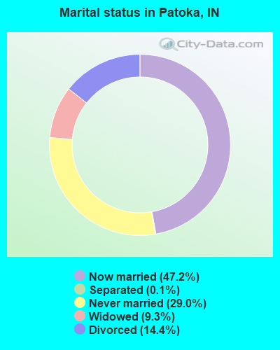 Marital status in Patoka, IN