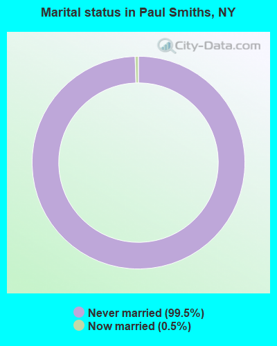 Marital status in Paul Smiths, NY