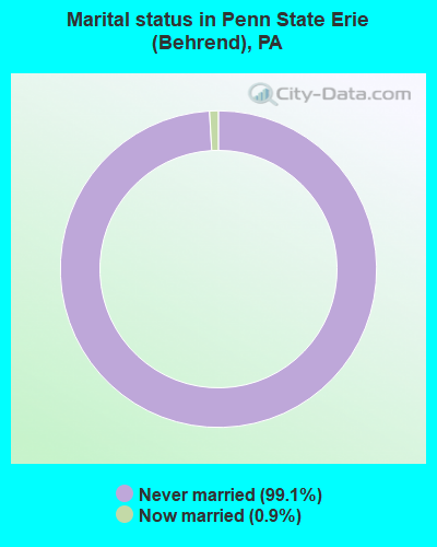 Marital status in Penn State Erie (Behrend), PA