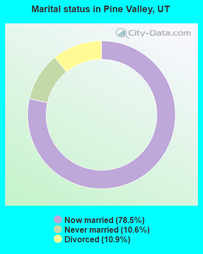 Marital status in Pine Valley, UT