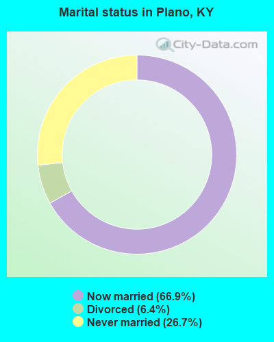 Marital status in Plano, KY