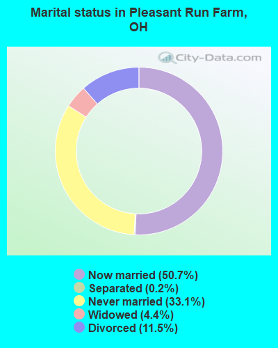 Marital status in Pleasant Run Farm, OH