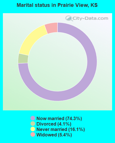 Marital status in Prairie View, KS