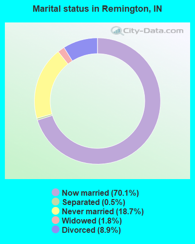 Marital status in Remington, IN