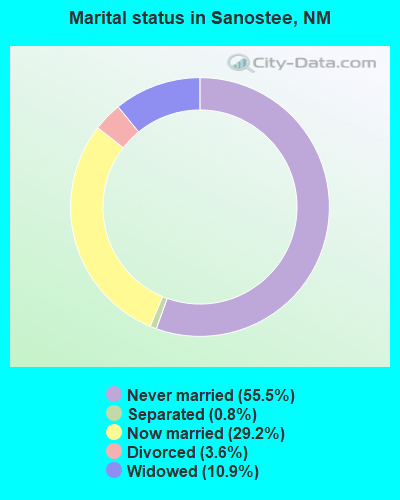 Marital status in Sanostee, NM
