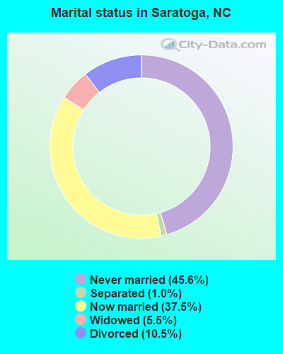 Marital status in Saratoga, NC