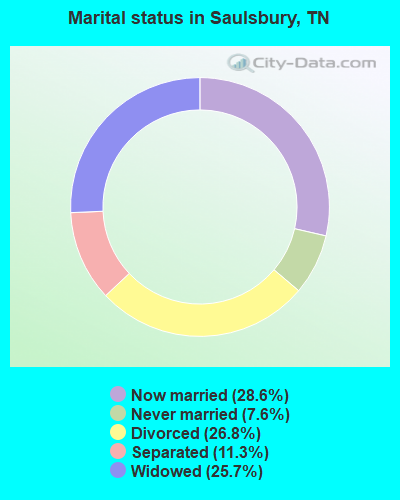 Marital status in Saulsbury, TN