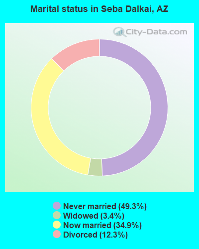 Marital status in Seba Dalkai, AZ