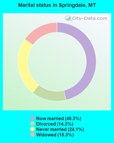 Marital status in Springdale, MT