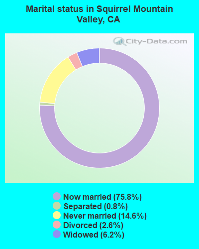 Marital status in Squirrel Mountain Valley, CA