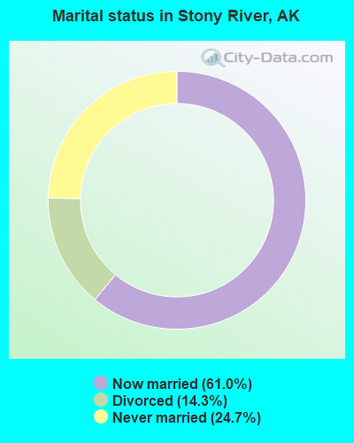 Marital status in Stony River, AK