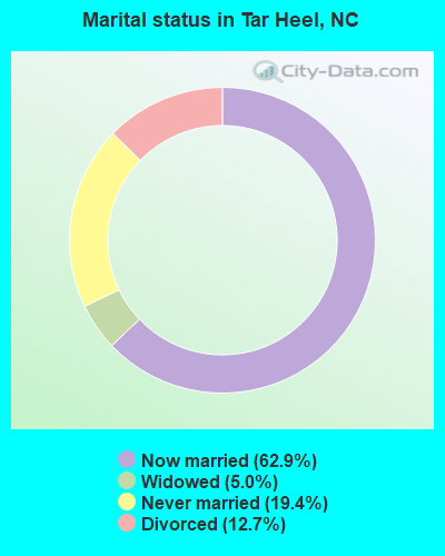 Marital status in Tar Heel, NC