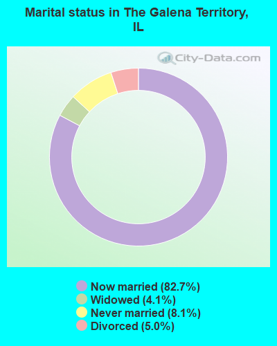Marital status in The Galena Territory, IL