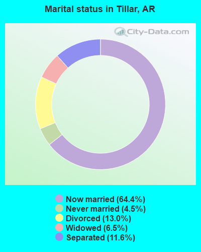 Marital status in Tillar, AR