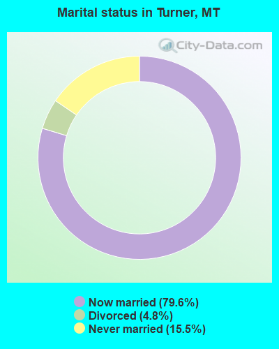 Marital status in Turner, MT
