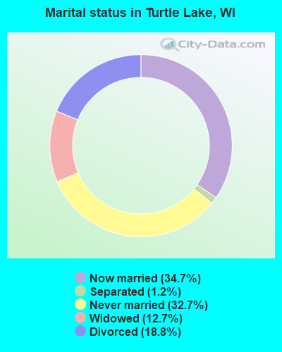 Marital status in Turtle Lake, WI