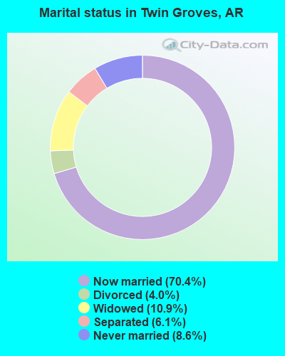 Marital status in Twin Groves, AR