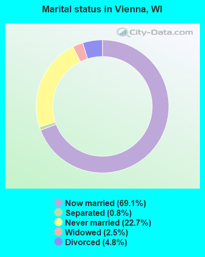 Marital status in Vienna, WI