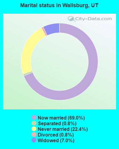 Marital status in Wallsburg, UT