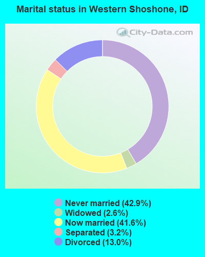 Marital status in Western Shoshone, ID
