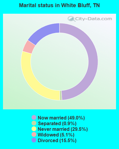 Marital status in White Bluff, TN