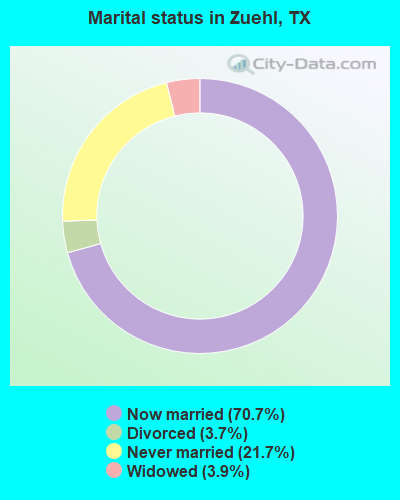 Marital status in Zuehl, TX