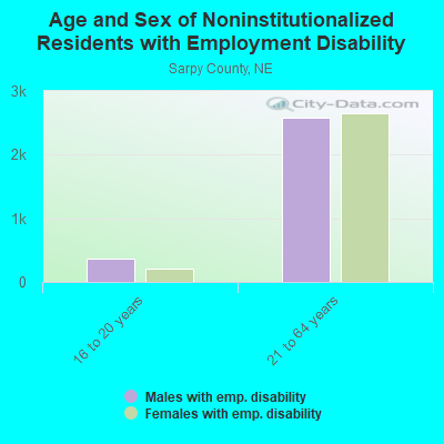 Age and Sex of Noninstitutionalized Residents with Employment Disability