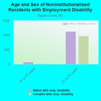 Age and Sex of Noninstitutionalized Residents with Employment Disability