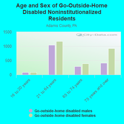 Age and Sex of Go-Outside-Home Disabled Noninstitutionalized Residents