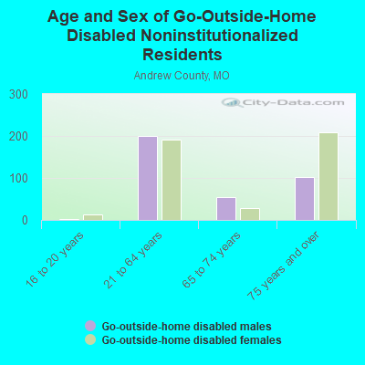 Age and Sex of Go-Outside-Home Disabled Noninstitutionalized Residents