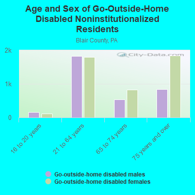 Age and Sex of Go-Outside-Home Disabled Noninstitutionalized Residents