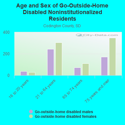 Age and Sex of Go-Outside-Home Disabled Noninstitutionalized Residents