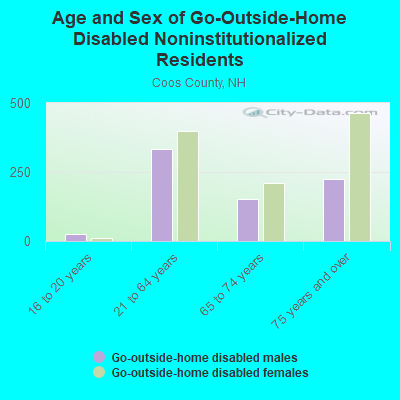 Age and Sex of Go-Outside-Home Disabled Noninstitutionalized Residents