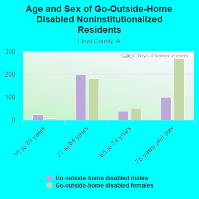 Age and Sex of Go-Outside-Home Disabled Noninstitutionalized Residents