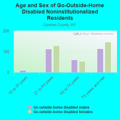 Age and Sex of Go-Outside-Home Disabled Noninstitutionalized Residents