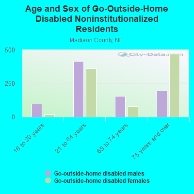 Age and Sex of Go-Outside-Home Disabled Noninstitutionalized Residents