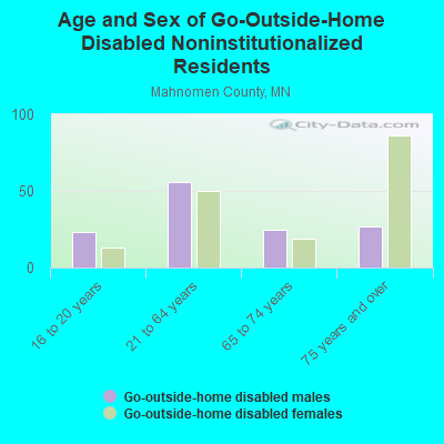 Age and Sex of Go-Outside-Home Disabled Noninstitutionalized Residents